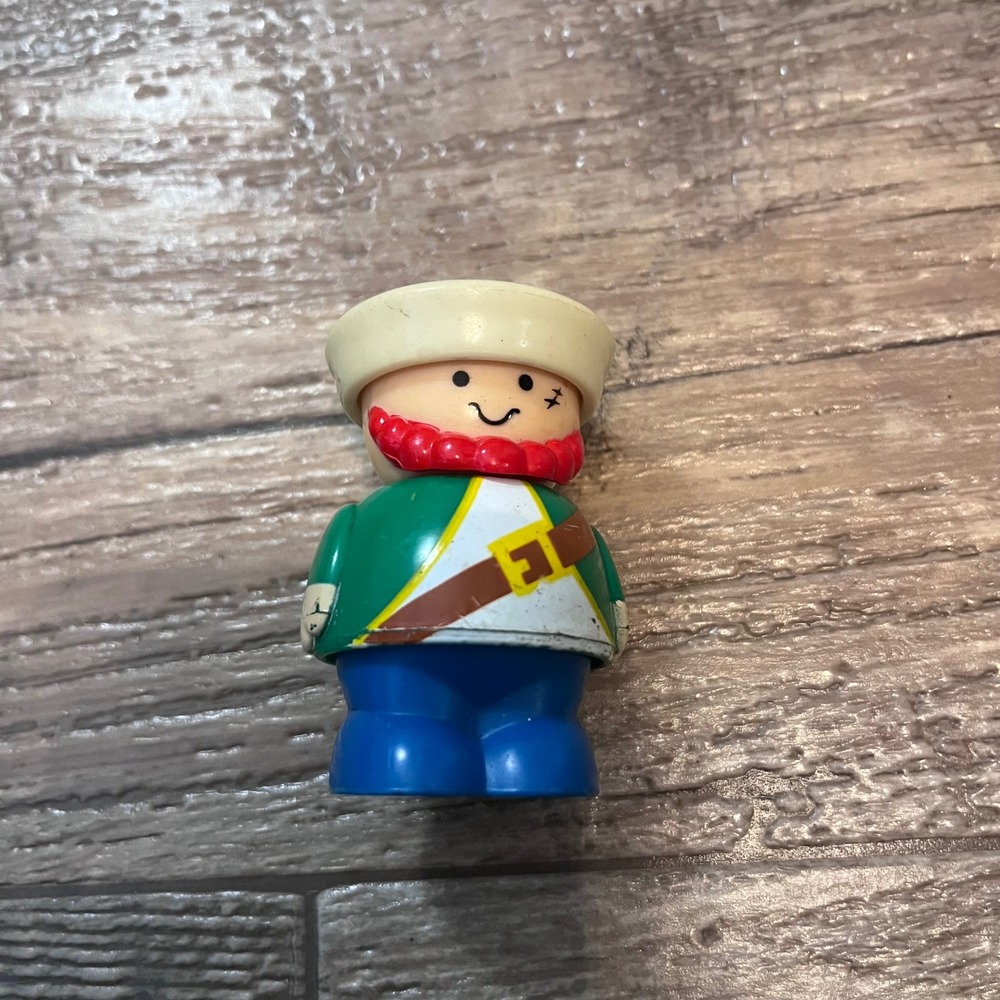Vintage Shelcore Pirate Sailor Figure Red Beardโ Green Jacket Toy Collectible